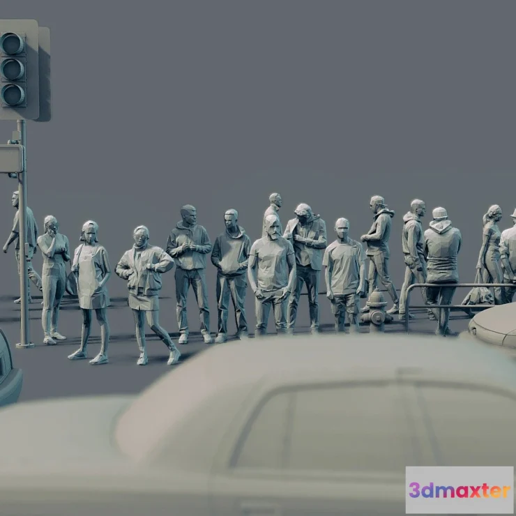 1522454 - PBR Game 3D Models - Busy Street 3D Max