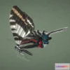 1522458 - PBR Game 3D Models - Butterfly Photographium Marcellus 3D Max