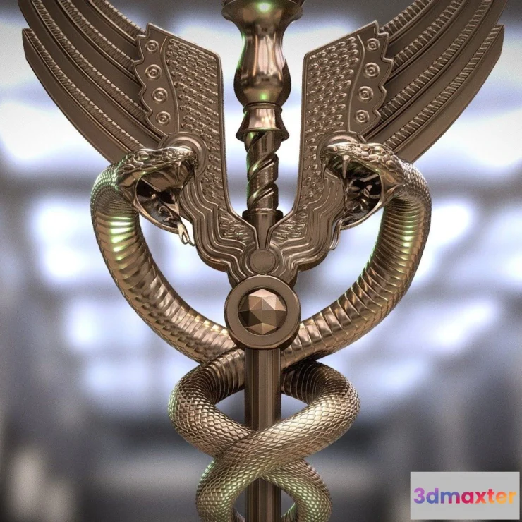1522470 - PBR Game 3D Models - Caduceus 3D Max