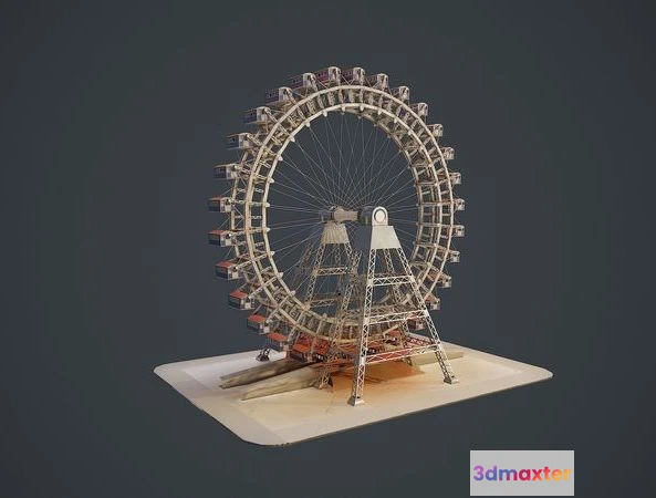 1522488 - PBR Game 3D Models - Carousel Wheel Noria 3D Max