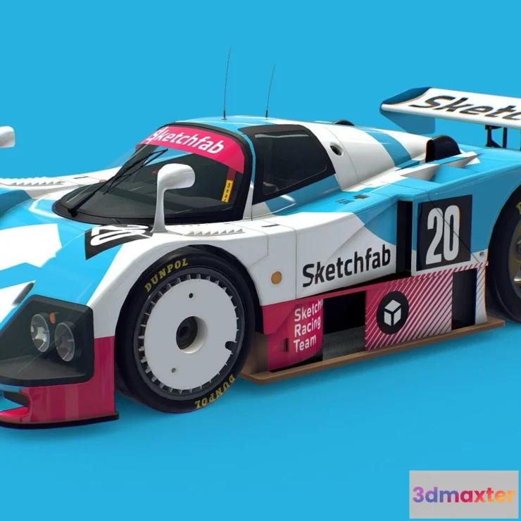 1522496 - PBR Game 3D Models - Cartoon Endurance Car Sketchfab Edition 3D Max