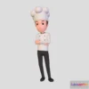 1522536 - PBR Game 3D Models - Character120 Rigged Chef 3D Max