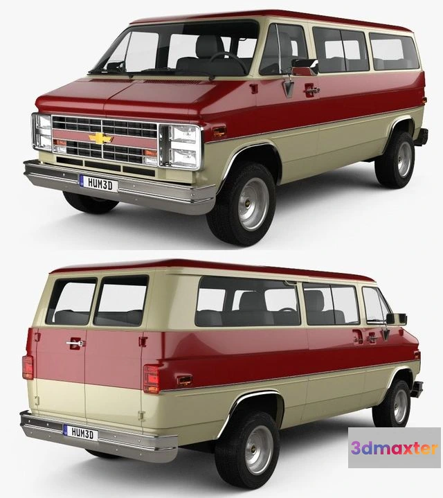 1522546 - PBR Game 3D Models - Chevrolet Beauville 1988 3D Max