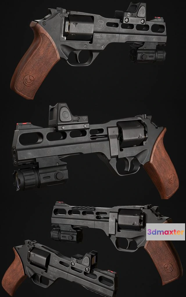 1522554 - PBR Game 3D Models - Chiappa Rhino 3D Max