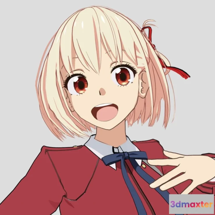 1522564 - PBR Game 3D Models - Chisato Nishikigi 3D Max