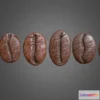 1522586 - PBR Game 3D Models - Coffee Beans Low Poly Pbr 3D Max