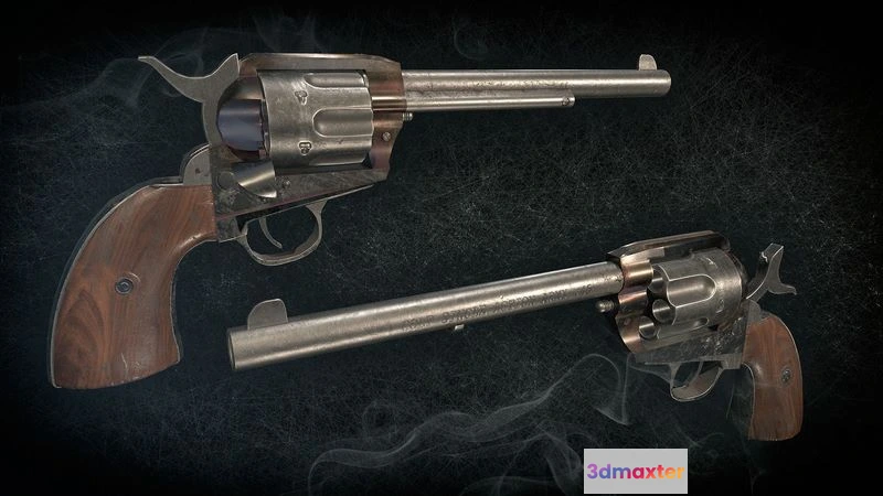 1522598 - PBR Game 3D Models - Colt Single Action Army Peacemaker 3D Max