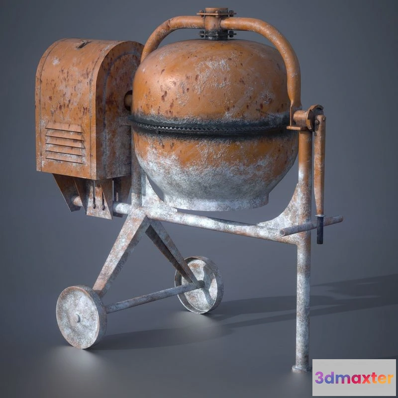1522614 - PBR Game 3D Models - Concrete mixer 3D Max