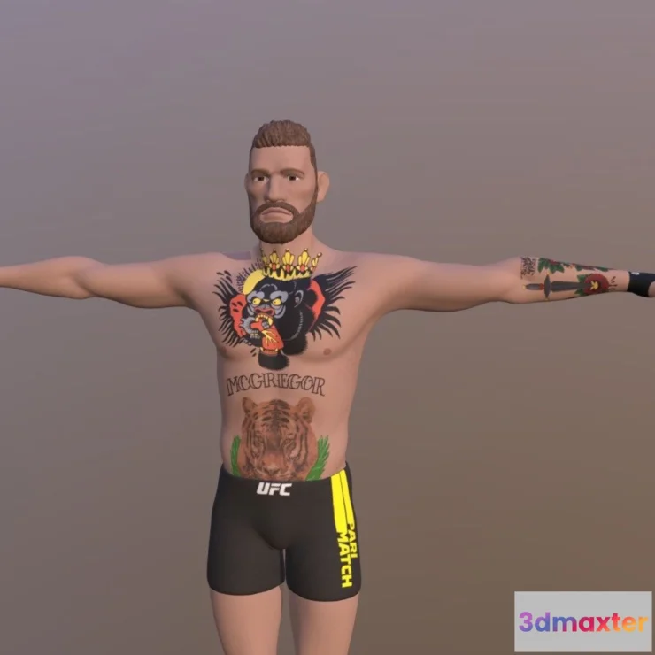 1522618 - PBR Game 3D Models - Conor Mc Gregor 3D Max