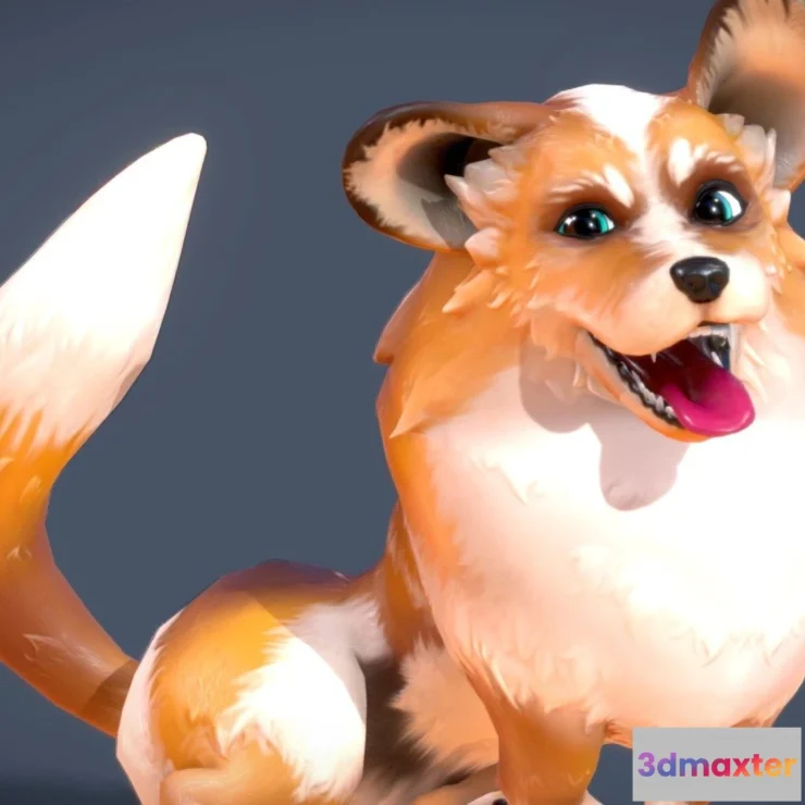 1522630 - PBR Game 3D Models - Corgi Animated 3D Max