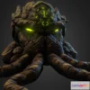 1522654 - PBR Game 3D Models - Cthulhu Rock Head 3D Max