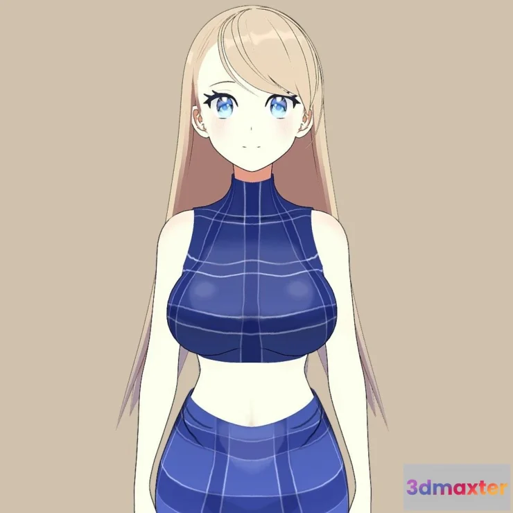 1522664 - PBR Game 3D Models - Cute Girl 3D Max