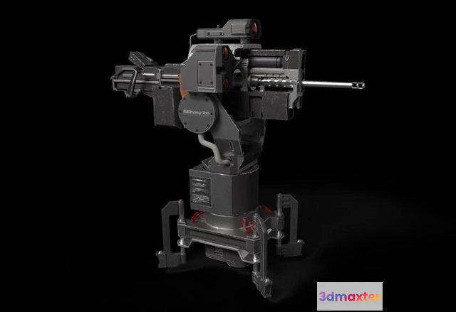 1522670 - PBR Game 3D Models - Cyberpunk 2077 Turret 3D Max