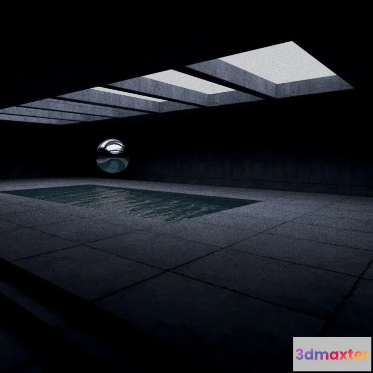 1522682 - PBR Game 3D Models - Dark Vr Room 3D Max