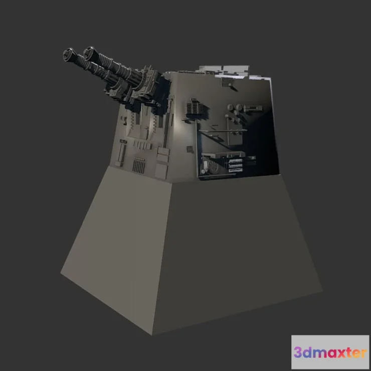 1522688 - PBR Game 3D Models - Death Star Cannon 3D Max