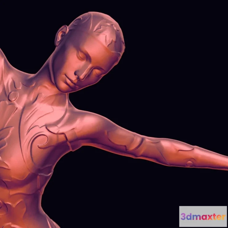 1522692 - PBR Game 3D Models - Deco Ballerina 3D Max