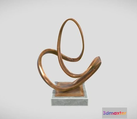1522750 - PBR Game 3D Models - Abstract Bronze Art Sculpture 20 3D Max