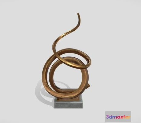 1522754 - PBR Game 3D Models - Abstract Bronze Art Sculpture 22 3D Max