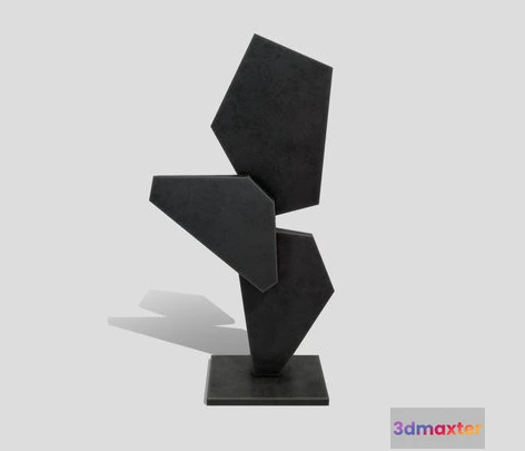 1522756 - PBR Game 3D Models - Abstract Metal Art Sculpture 02 3D Max