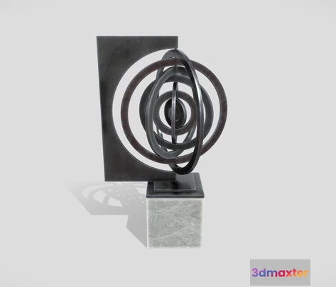1522758 - PBR Game 3D Models - Abstract Metal Art Sculpture 05 3D Max