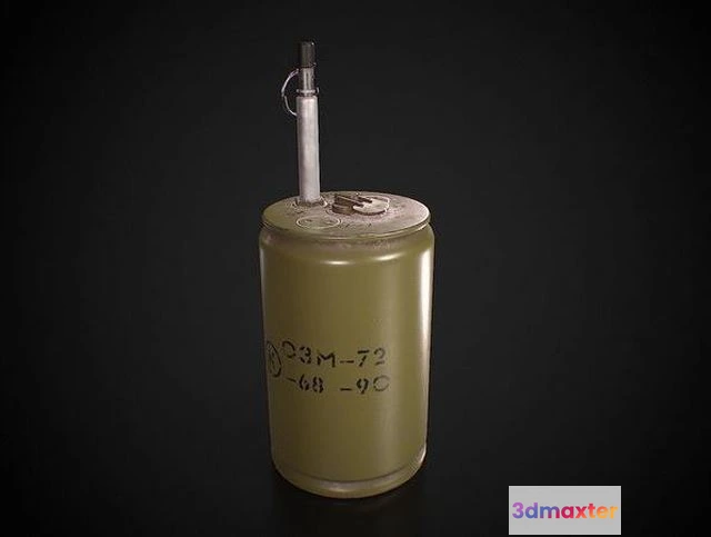 1522774 - PBR Game 3D Models - Anti-personnel bouncing mine OZM-72 3D Max