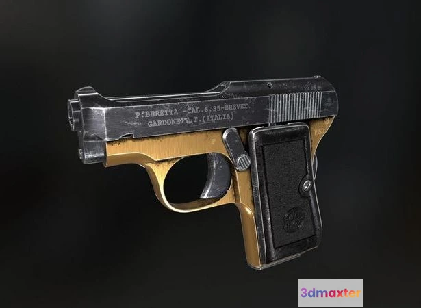 1522794 - PBR Game 3D Models - Beretta M418 3D Max