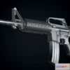 1522814 - PBR Game 3D Models - CAR-15 Assault-Rifle Worn 3D Max