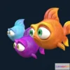 1522816 - PBR Game 3D Models - Cartoon Fish 3D Max