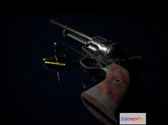 1522830 - PBR Game 3D Models - Colt M 1873 Peacemaker 3D Max