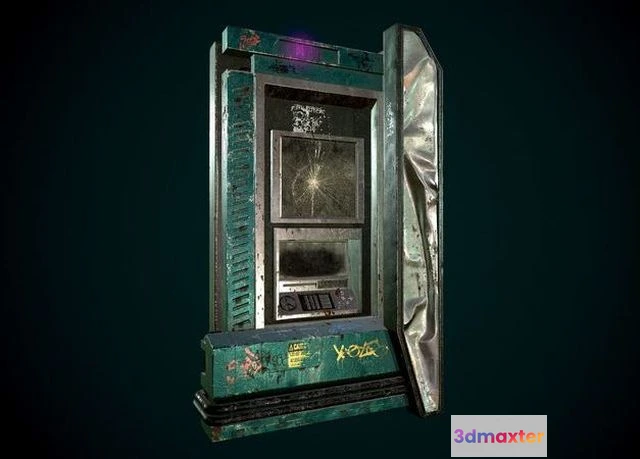 1522850 - PBR Game 3D Models - CyberPunk ATM 3D Max