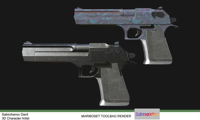 1522872 - PBR Game 3D Models - Desert Eagle 3D Max