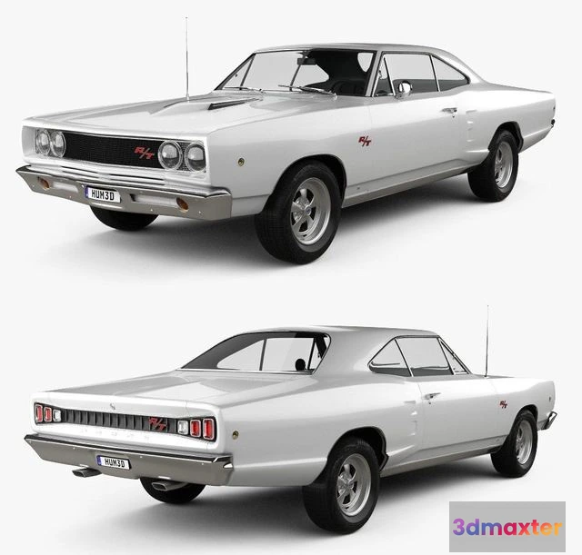 1522884 - PBR Game 3D Models - Dodge Coronet RT Coupe 1968 3D Max