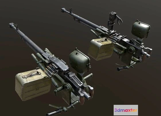 1522896 - PBR Game 3D Models - Dshk Vehicle Mount 3D Max