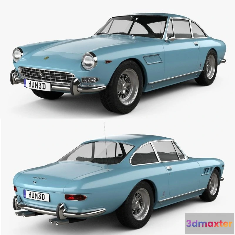 1522976 - PBR Game 3D Models - Ferrari 330 GT 2+2 1965 3D Max