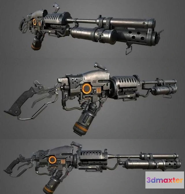 1522986 - PBR Game 3D Models - Flame Thrower gun 3D Max
