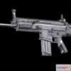1522990 - PBR Game 3D Models - FN SCAR 17S Worn 3D Max
