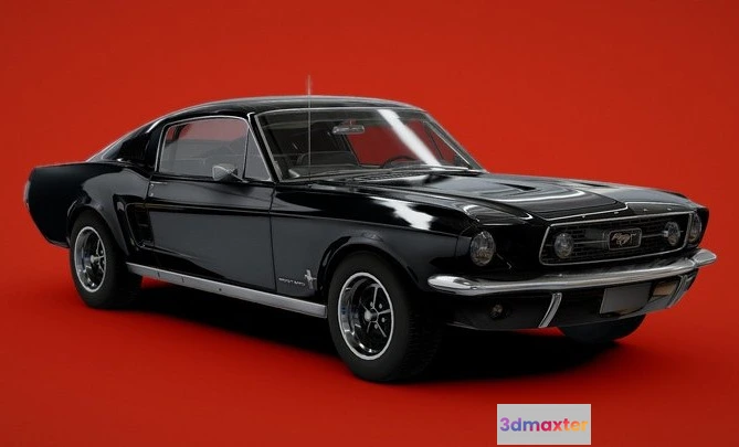 1522998 - PBR Game 3D Models - Ford Mustang Fastback 1967 3D Max