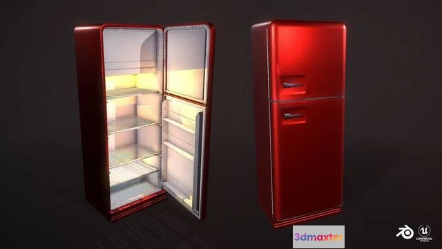1523006 - PBR Game 3D Models - Fridge vending machine 3D Max