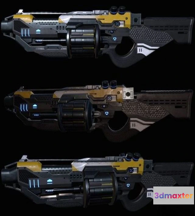 1523032 - PBR Game 3D Models - Grenade launcher 3D Max