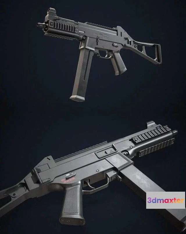 1523042 - PBR Game 3D Models - Heckler_Koch UMP 45 3D Max