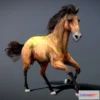 1523048 - PBR Game 3D Models - Horse Spanish Mustang Dun 3D Max