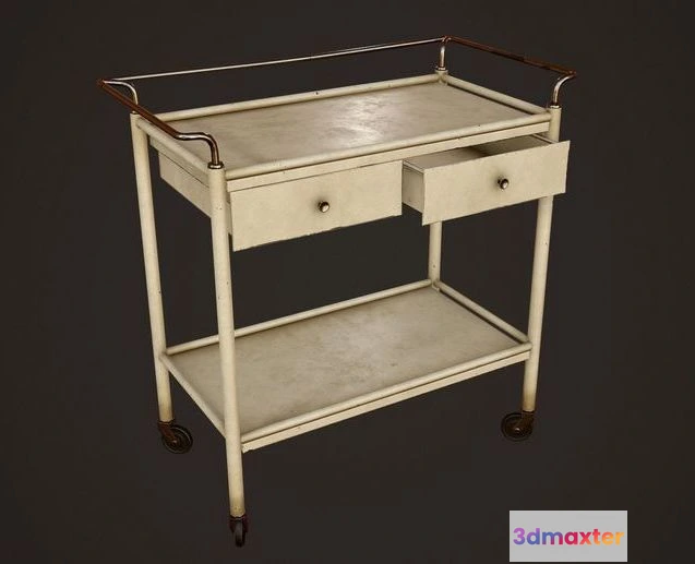 1523064 - PBR Game 3D Models - Hospital Trolley 3D Max