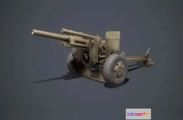 1523068 - PBR Game 3D Models - howitzer M101A1 3D Max
