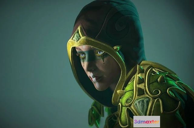 1523076 - PBR Game 3D Models - Hunter Girl 3D Max