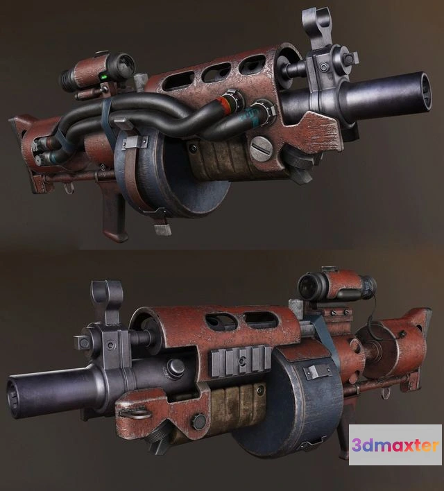 1523086 - PBR Game 3D Models - Incendiary Rifle 3D Max