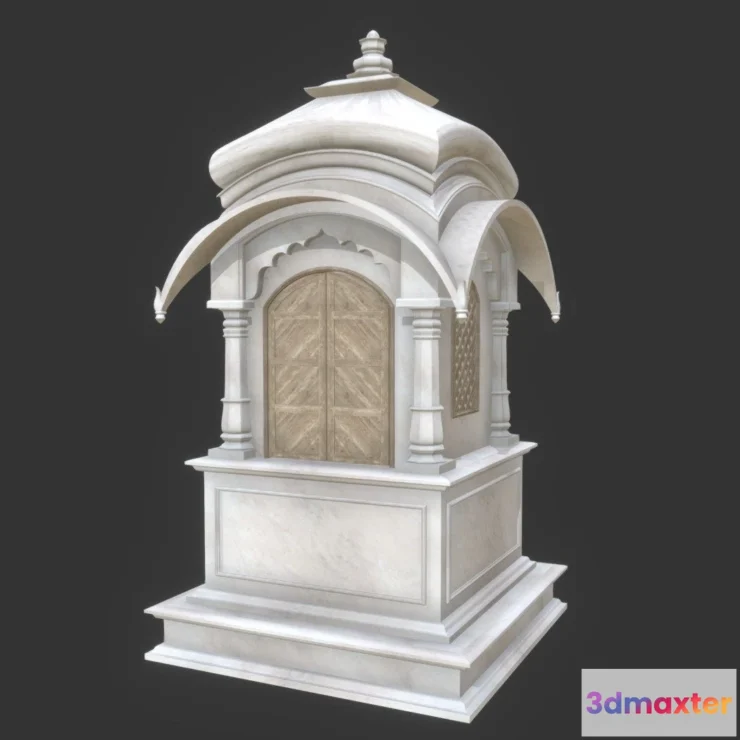 1523090 - PBR Game 3D Models - Indian Vedic Style Samadhi Mandir 3D Max