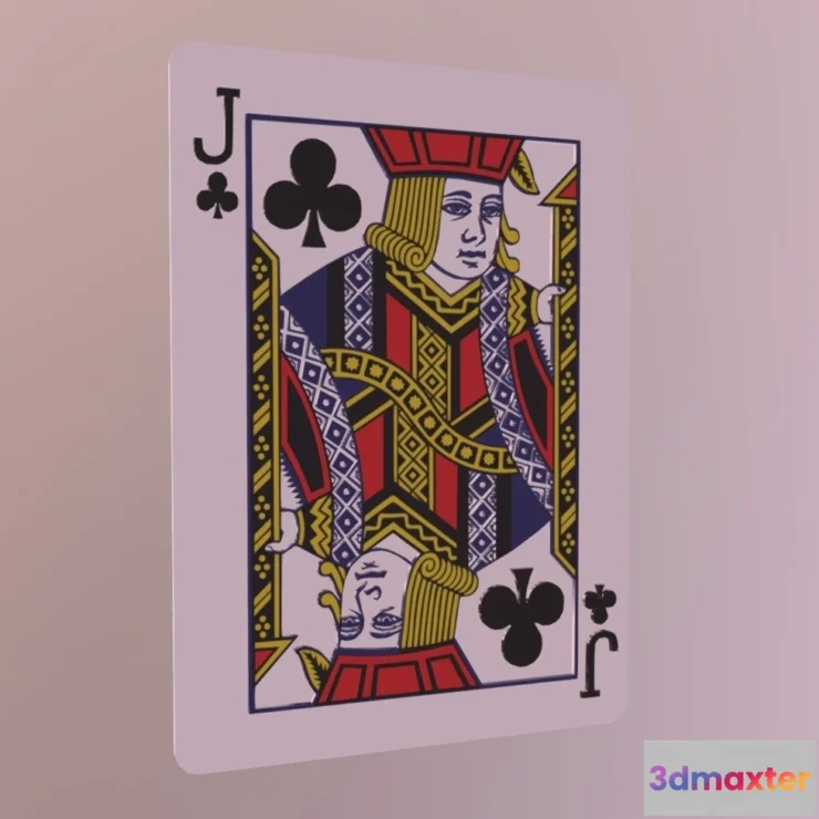 1523110 - PBR Game 3D Models - Jack Of Clubs 3D Max