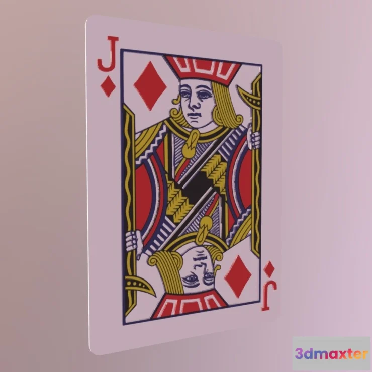 1523112 - PBR Game 3D Models - Jack Of Diamonds 3D Max