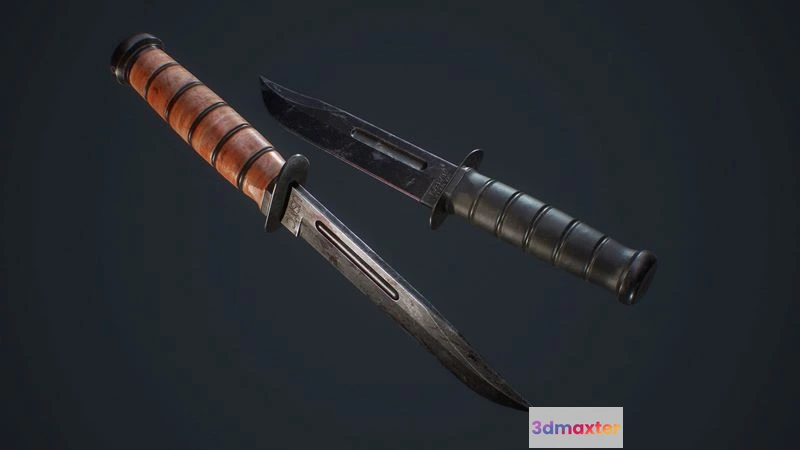 1523140 - PBR Game 3D Models - KaBar USMC and 1211 3D Max