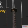 1523144 - PBR Game 3D Models - Katana samurai sword 3D Max